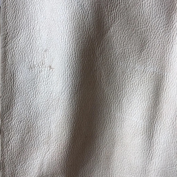 New True Religion Women Leather Shirt Western Long Sleeve Small Beige Distress - Picture 6 of 12